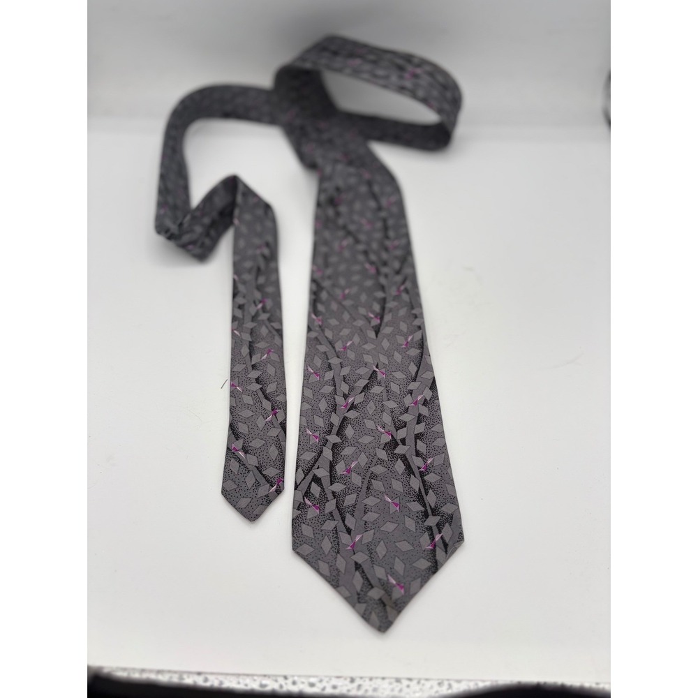 Givenchy Monsieur Silk Blend Neck Tie Geometric Pattern